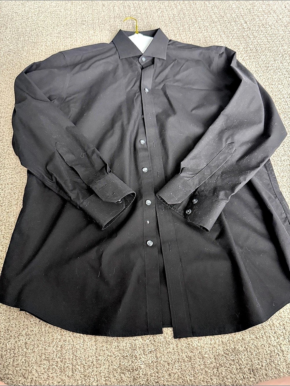 Charles Tyrwhitt Slim Fit Non-Iron Solid Dress Shirt Dress Shirt Black 171⁄2 /